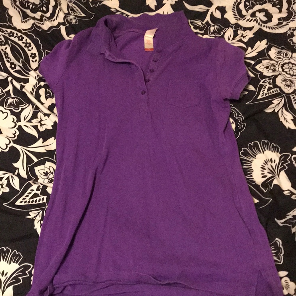 Purple polo shirt